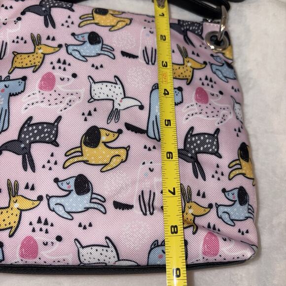 Lily Bloom Nylon Pink Dog Paws Lined Handbag Purse Puppy Crossbody NEW - Picture 8 of 8